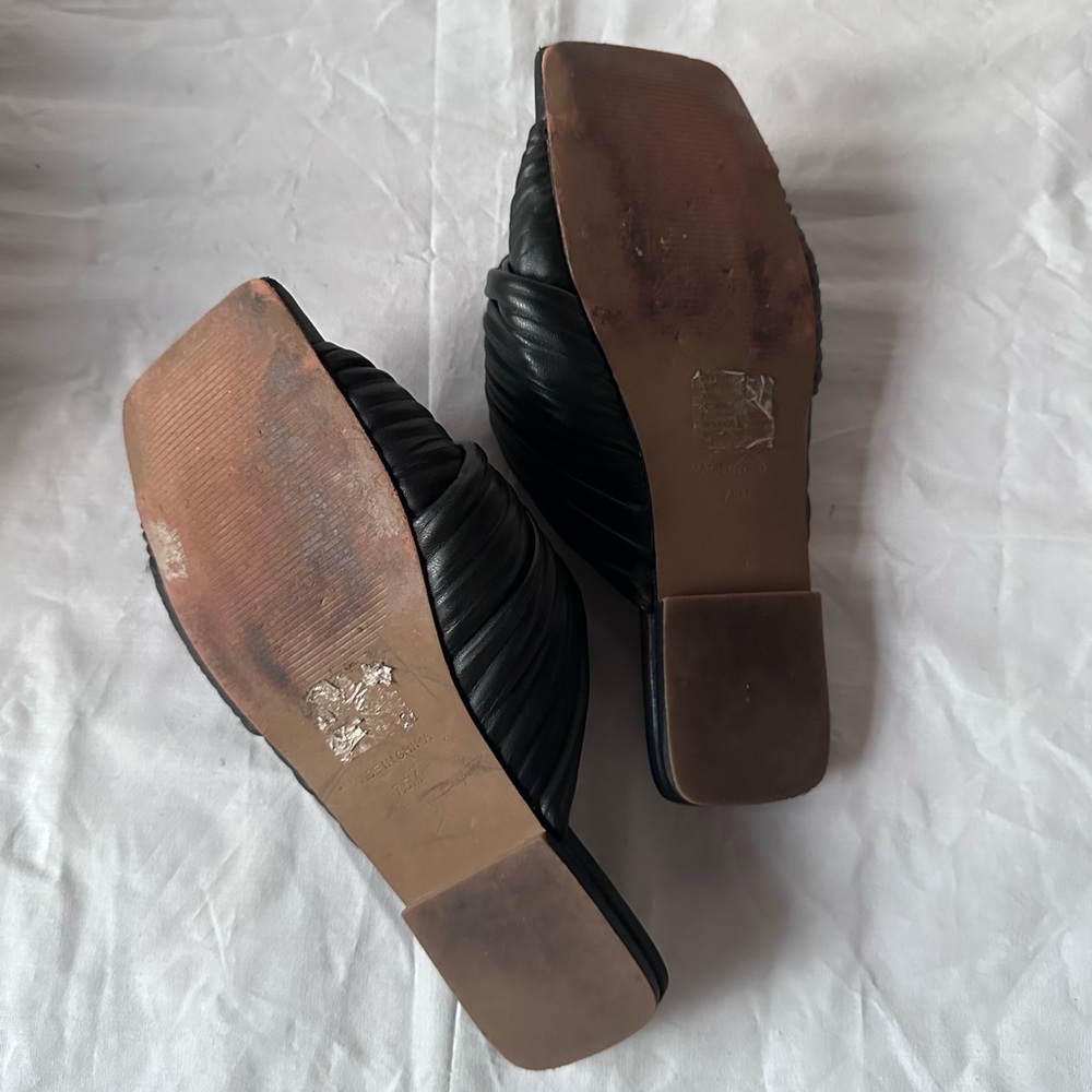 Steve Madden Mentor Sandals Flats Black View 5